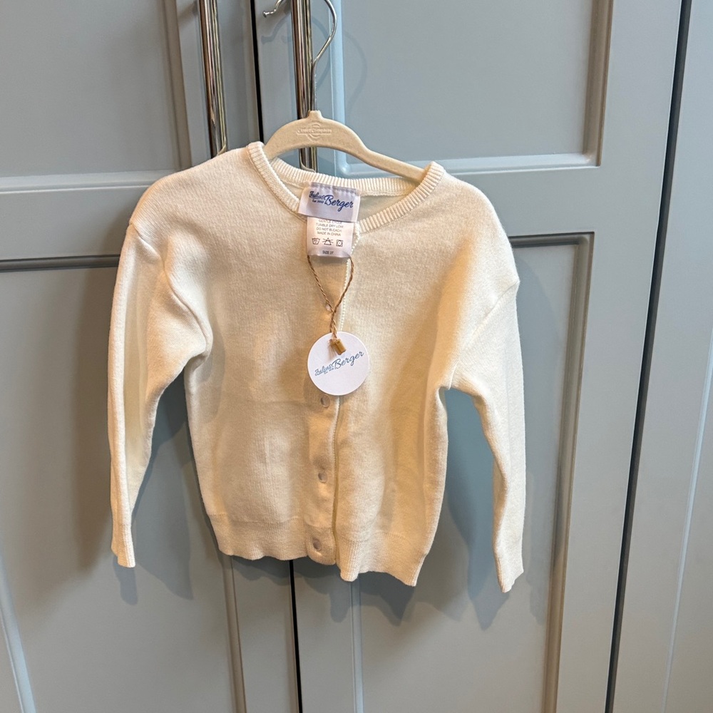 NWT Julius Berger Cream Button-Up Cardigan